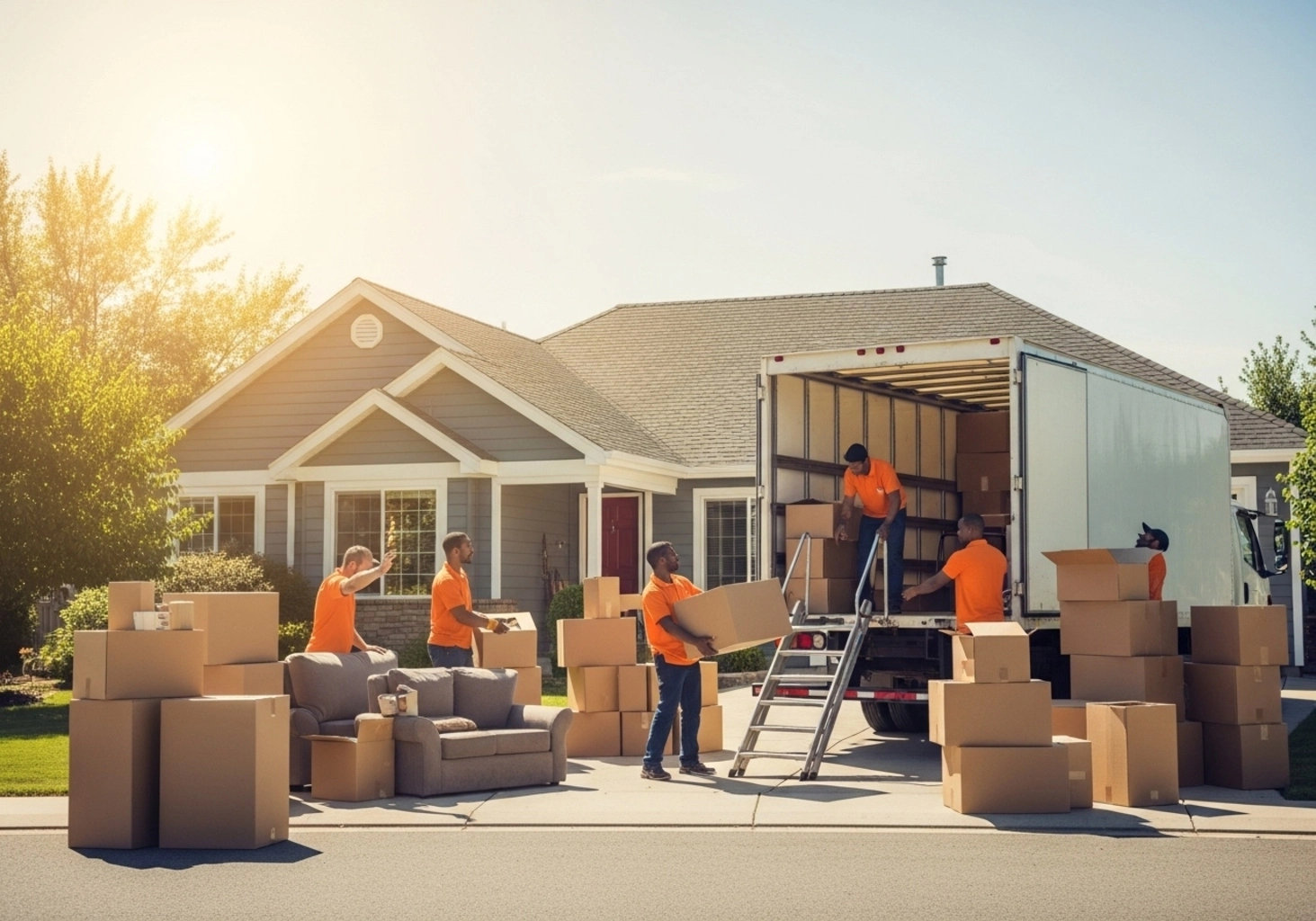 Ev taşıma için düzenlenmiş malzemeler ve planlama listeleri
